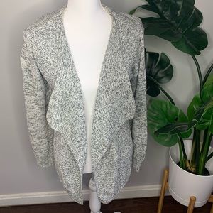 Gap gray speckled open front cardigan